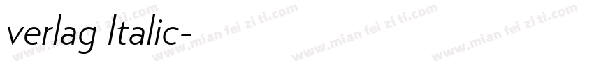 verlag Italic字体转换